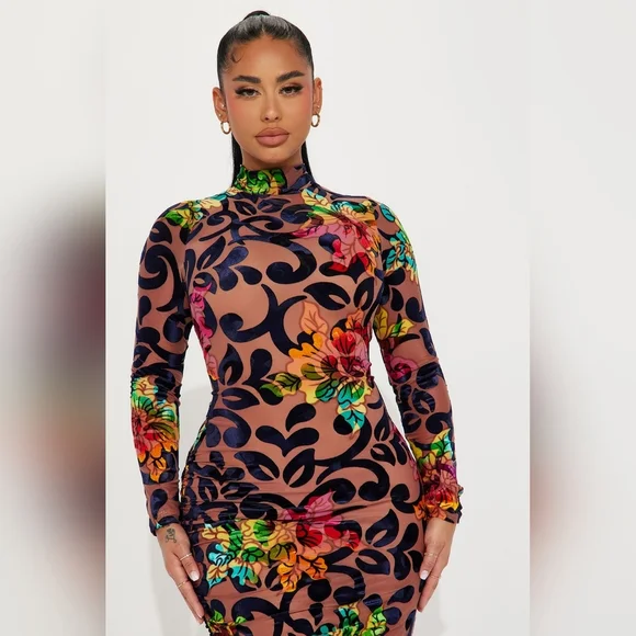 Fashion nova flower velvet dress - coffeafoods.com